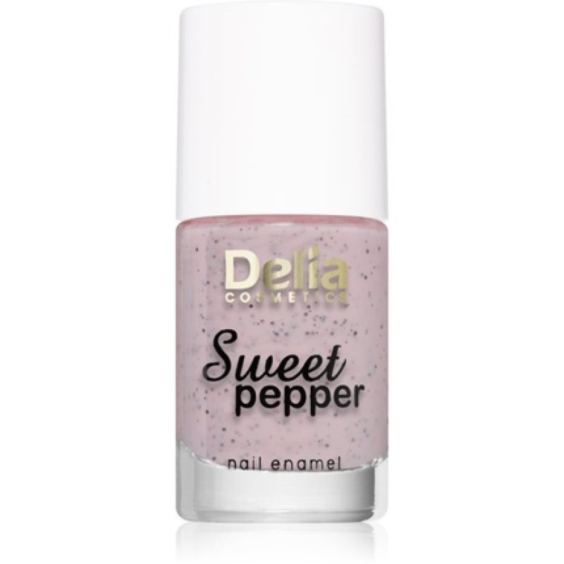 Delia Cosmetics Sweet Pepper Black Particles nail polish - Color: 03 Capri, Size: 11 ml