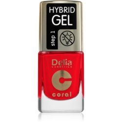 Delia Cosmetics Coral Hybrid Gel Nail Polish - Color: Coral 125, Volume: 11 ml
