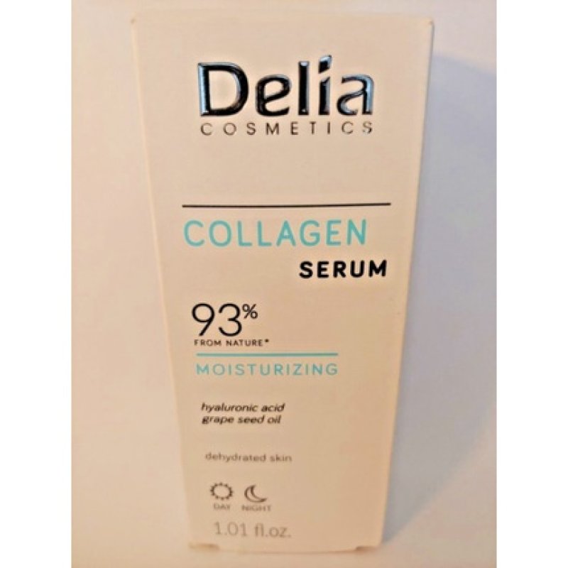 Delia Collagen Facial Serum with Hyaluronic Acid and Grape Seed Oil - Day/Night