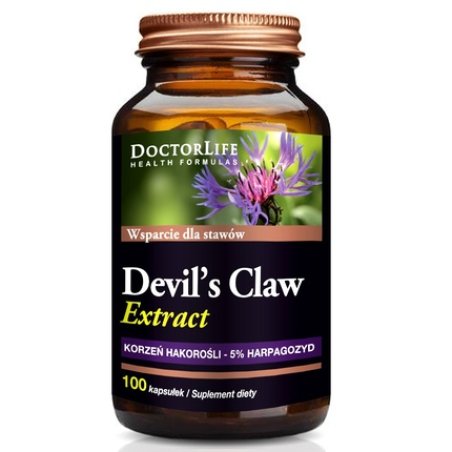 Doctor Life Devils Claw Extract 500mg Dietary Supplement 100 Capsules