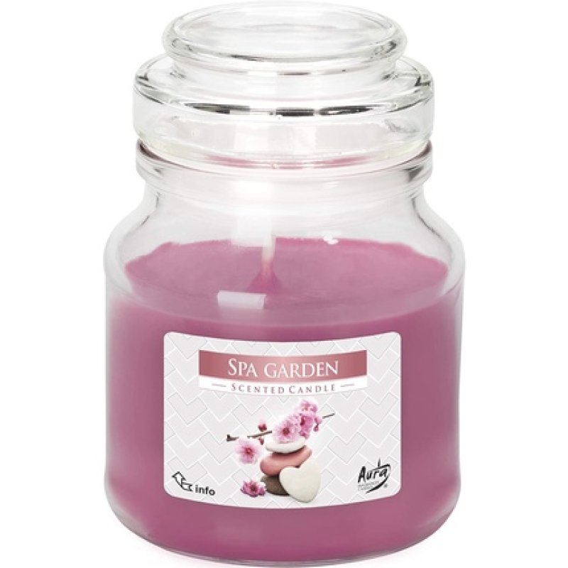 Scented Candles In Glass With Lid Small Scent: Spa Garden