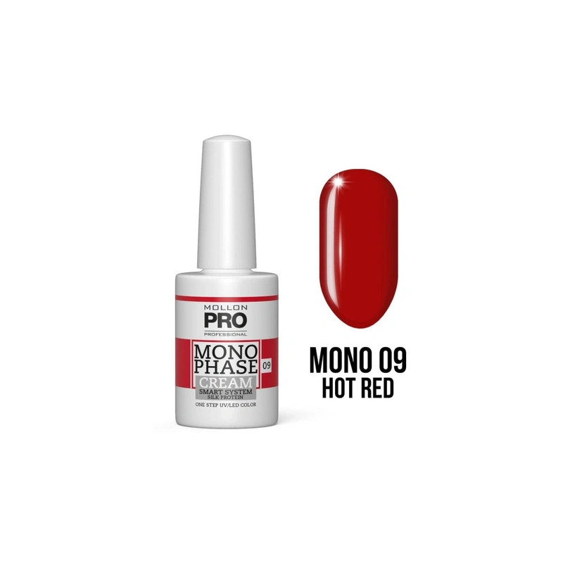 Mollon Pro Mol Monophase 09 - Hot Red Uv/Led Nail Polish