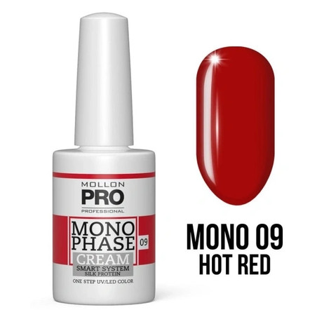 Mollon Pro Mol Monophase 09 - Hot Red Uv/Led Nail Polish
