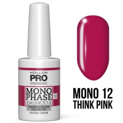 Mollon Pro Mol Monophase 12 - Think Pink 5 In 1 Uv/Led Nail Polish, 10ml