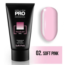 Mollon Pro Mol Polyflexi Gel 2 - Soft Pink, 60 Ml