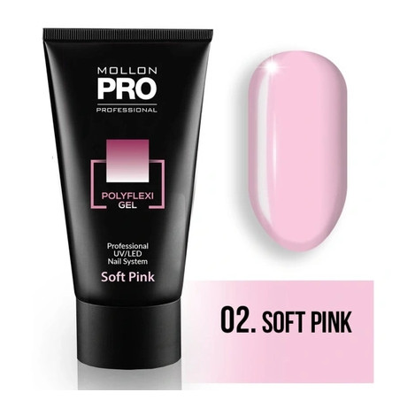 Mollon Pro Mol Polyflexi Gel 2 - Soft Pink, 60 Ml