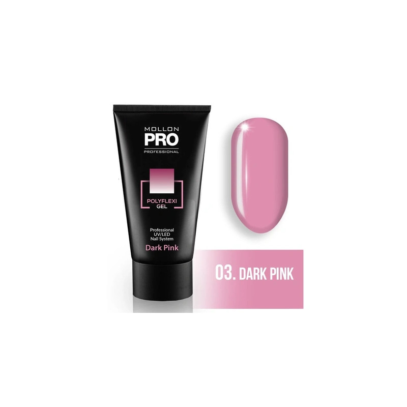 Mollon Pro Mol Polyflexi Gel 3 - Dark Pink, 60 Ml