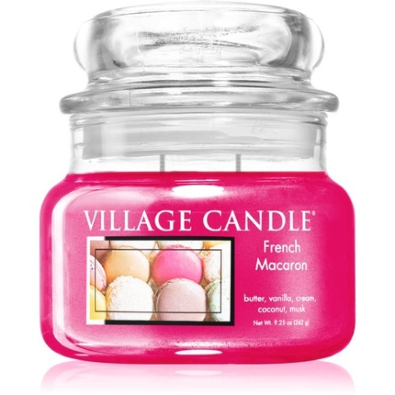 Village Candle French Macaroon candle (Glass Lid) - 262 g
