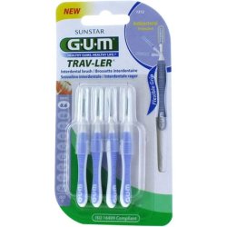 Gum Trav-Ler 1312 Scovol 0.6X4 4 Brush Heads