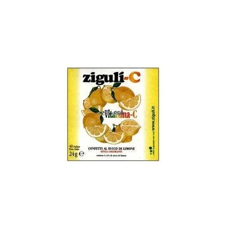 Falqui Pharmaceutical Products Ziguli-C Orange Juice Confetti With Vitamin C 40 Balls
