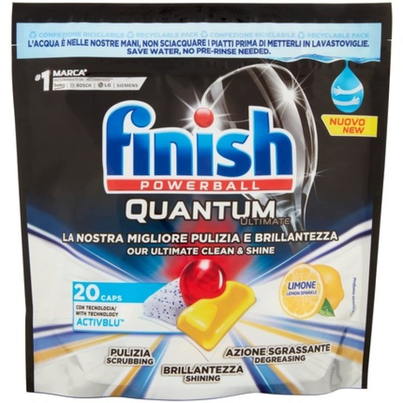Finish Ultimate Lemon Dishwasher Tabs 20 Pieces