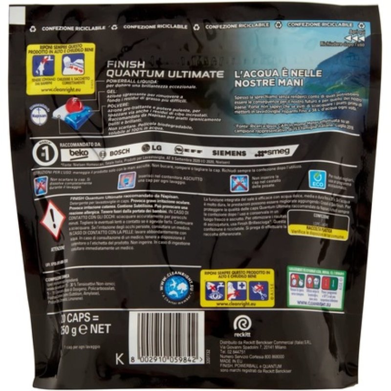 Finish Quantum Ultimate Dishwasher Tablets, 20 Pack, 274g