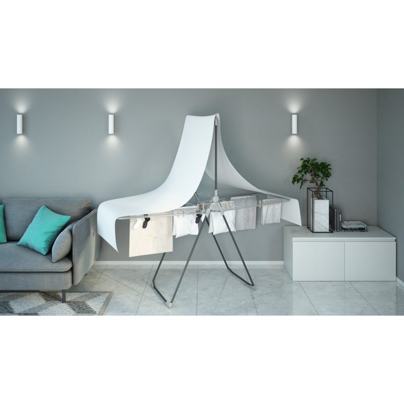 Colombo New Scal Titano Clothes horse wing Aluminium, Black, Turquoise