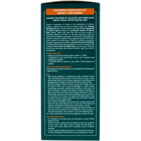 Draining Bandages Kit Against Cellulite Inesthetism with Tris of Salts