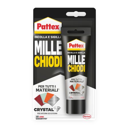 Pattex Millechiodi Crystal Adhesive Sealant for Glass and Mirrors