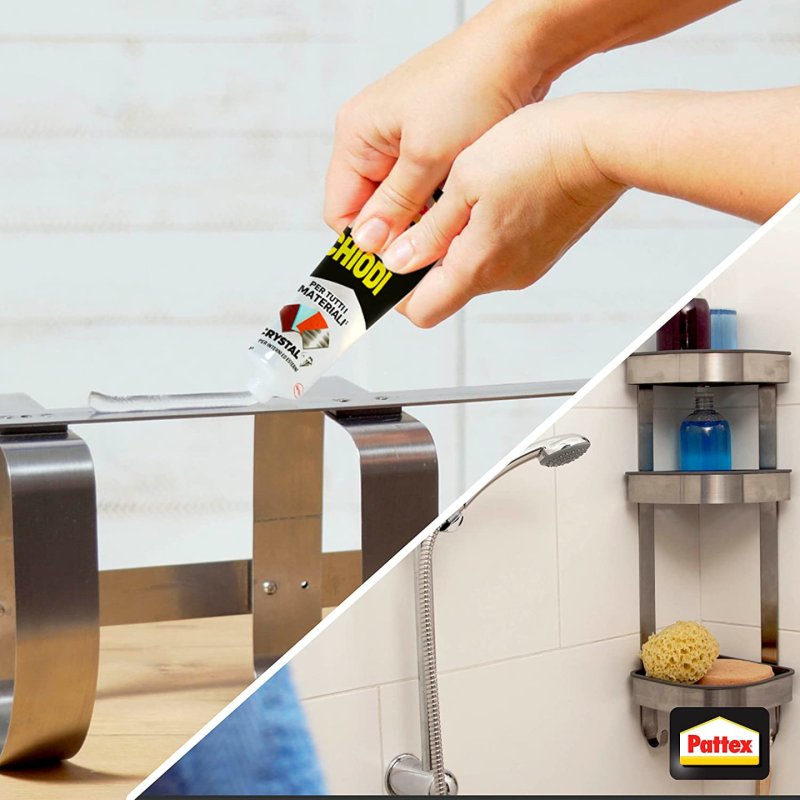 Pattex Millechiodi Crystal Adhesive Sealant for Glass and Mirrors