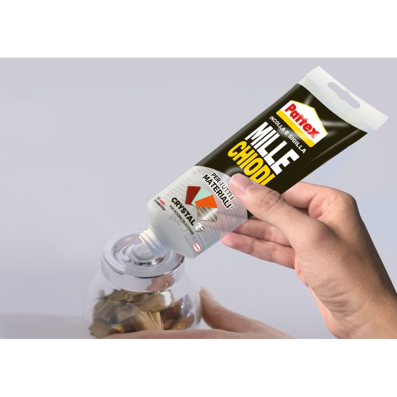 Pattex Millechiodi Crystal Adhesive Sealant for Glass and Mirrors