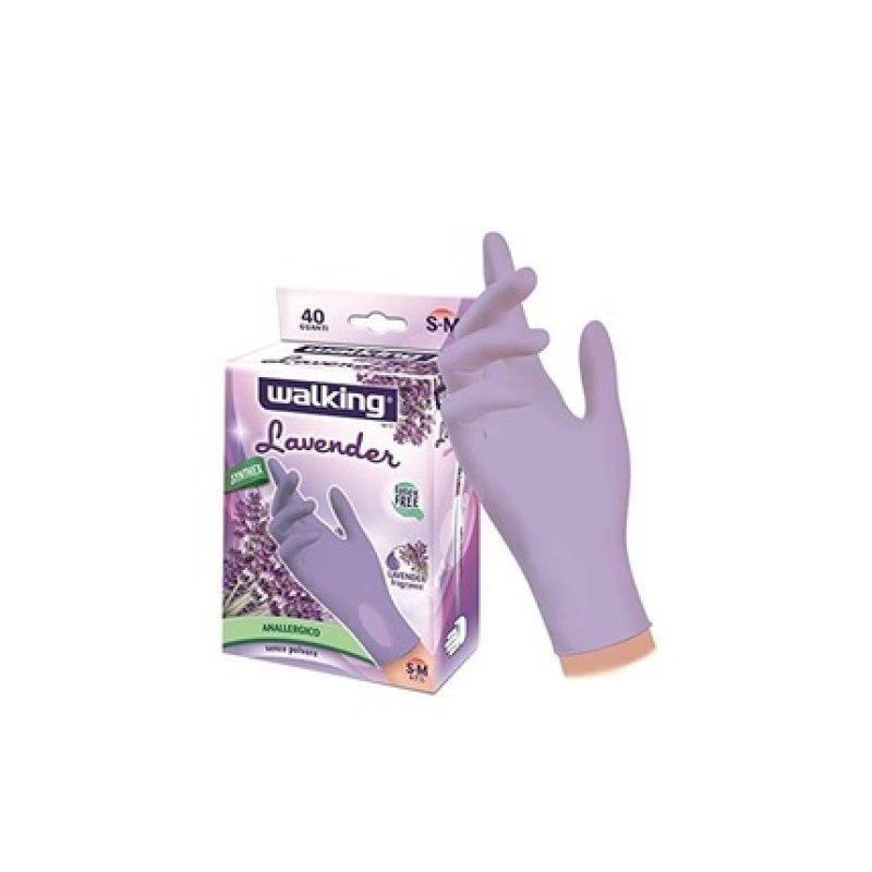 Guanti 40 Lavender S-M Powder-Free Latex Gloves for Gardening