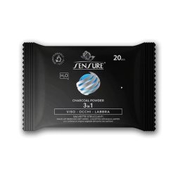 Sensure Cleansing Wipes With Charcoal And Vegetal Extracts - Pack Of 20