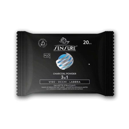 Sensure Cleansing Wipes With Charcoal And Vegetal Extracts - Pack Of 20