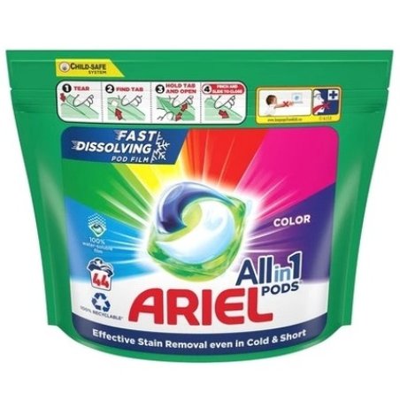 Ariel Gel Tablets For Color 44 Pieces - Effective Laundry Detergent