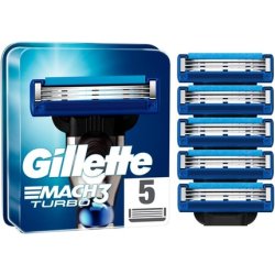 Gillette Mach3 Turbo Replacement Blade for Men's Razor - Pack of 5