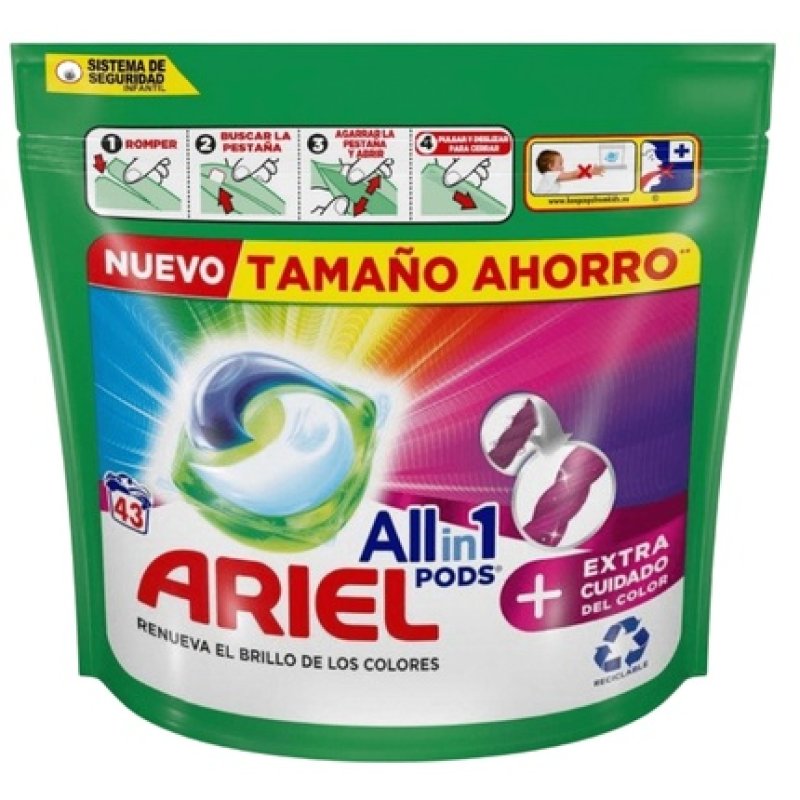 Ariel 3-In-1 Color Protection Laundry Pods - 43 Pack