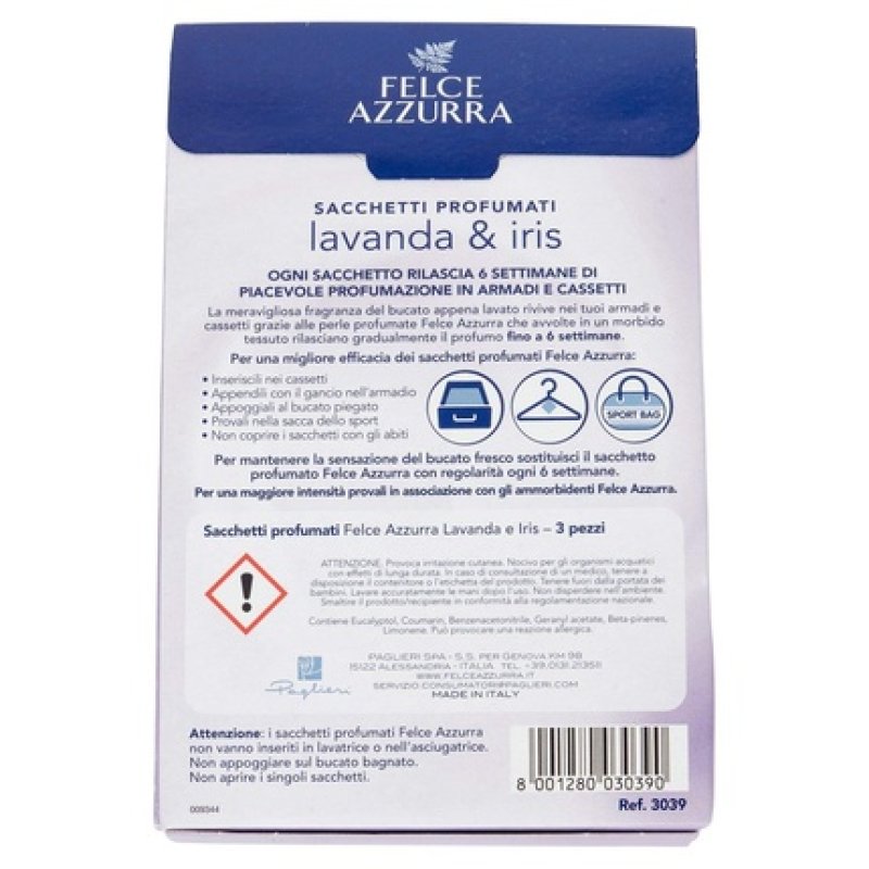 Felce Azzurra Lavender and Iris Scented Sachets - Pack of 6