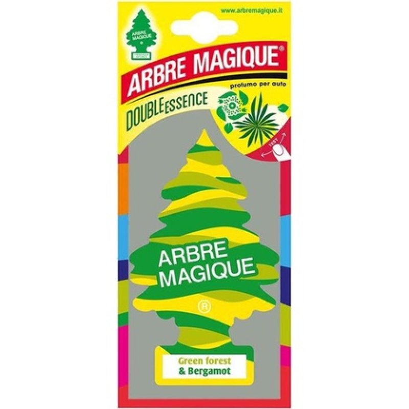 Arbre Magique Air Freshener 12 X 7 Cm Forest & Bergamot Green