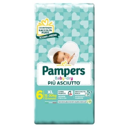 Pampers Baby-Dry Diapers Size 6 15-30 KG - 13 Count
