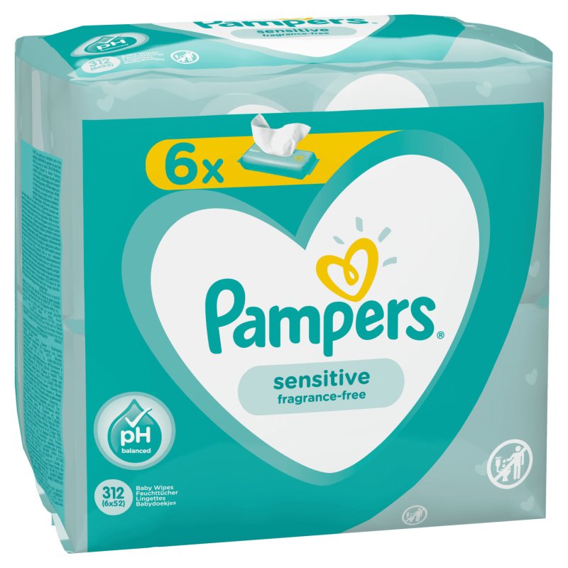 Pampers Sensitive Baby Wet Wipes 52 Pieces