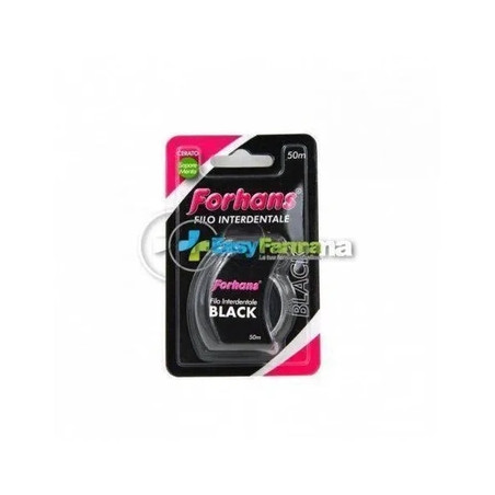 Uragme Forhans Dental Floss Black Waxed Mint Flavor 50 M