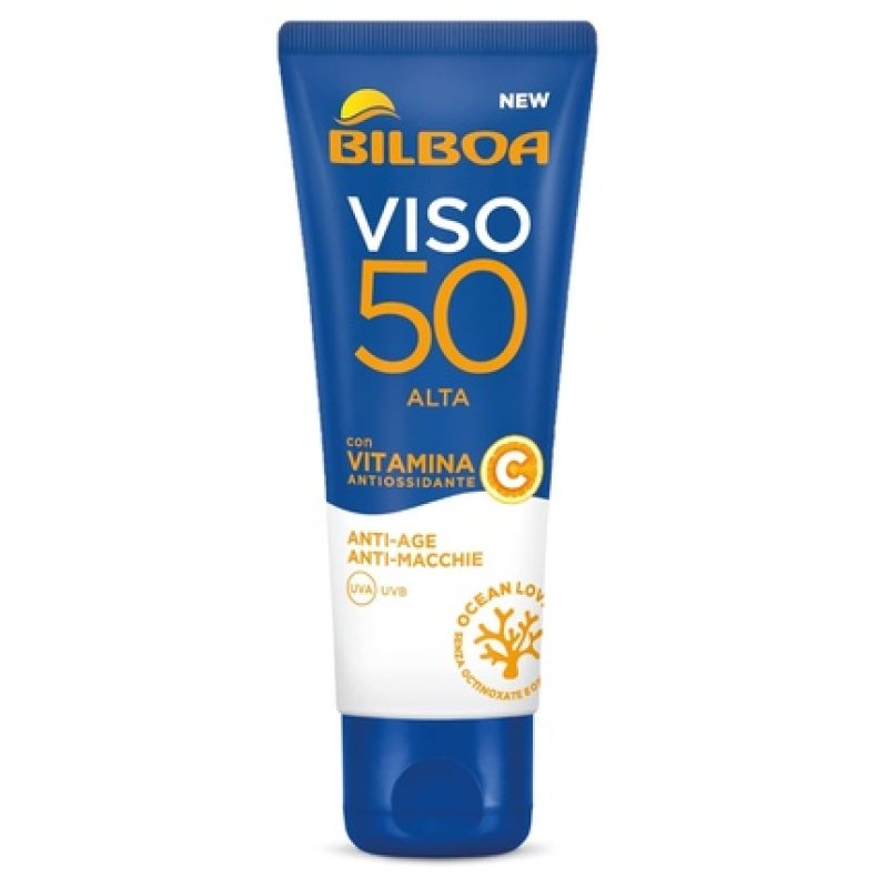 Bilboa Face Sunscreen with High Protection SPF 50 Cream with Vitamin C Light Texture Anti-Aging and Spot Protection