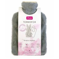 Hydrex Hot Water Bottle 2L Pink with Rabbit Cover