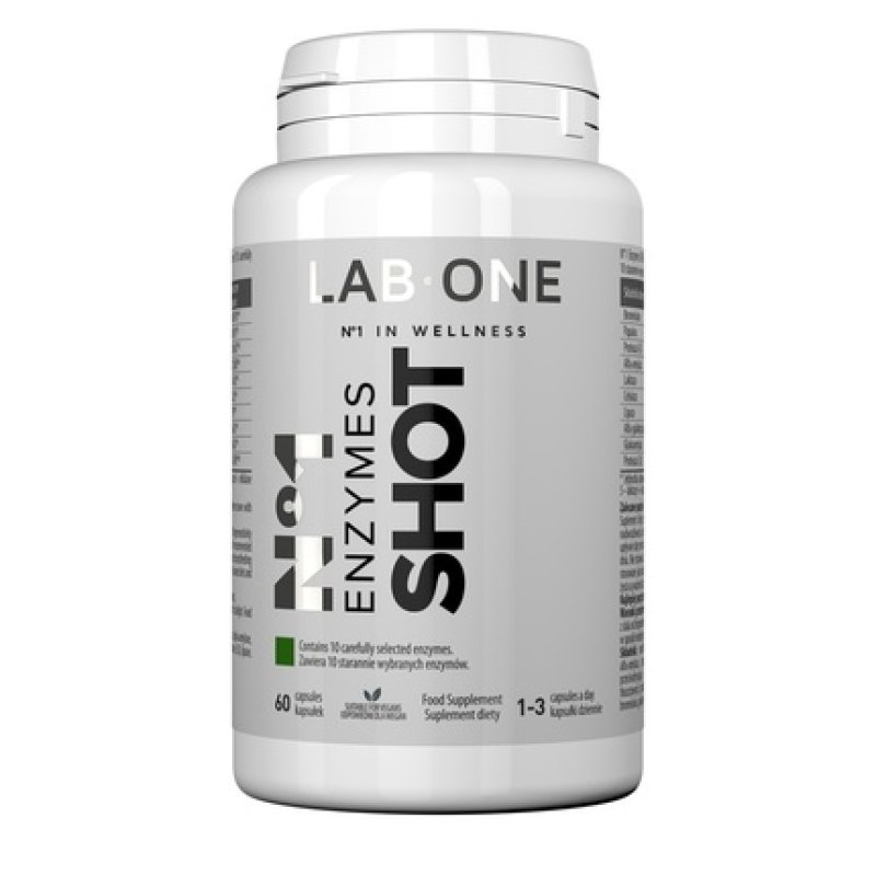 Lab One No. 1 Enzymes Shot Dietary Supplement - 60 Capsules