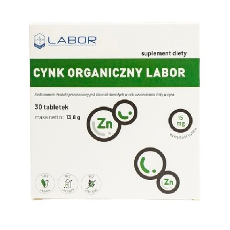 Labor Organic Zinc 30 Tablets - Supports Immune Function