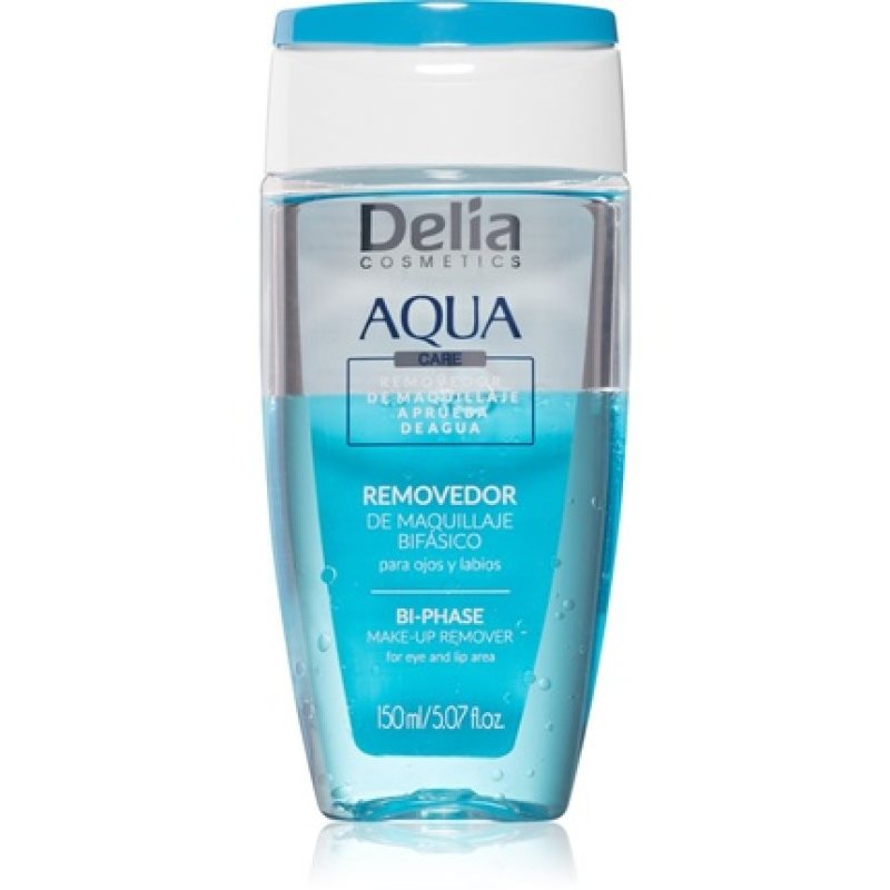 Delia Cosmetics Aqua Biphasic Makeup Remover for Eyes and Lips - 150 ml