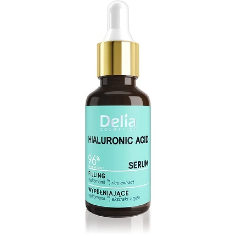 Delia Cosmetics Hyaluronic Acid Serum Anti-Aging Moisturizing Treatment for All Skin Types 30ml