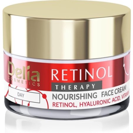 Delia Cosmetics Retinol Therapy Face Cream for Every Skin Type Firming and Nourishing with Hyaluronic Acid and Retinol