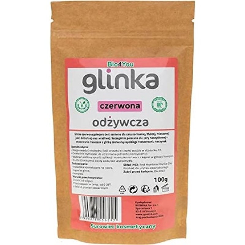 Biomika Red Clay 100g - Nutritional Cosmetics