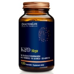 Doctor Lifek D Mega In Black Seed Oil - K2 180 Micrograms, K1 20 Micrograms, D3 4000 International Units, 120 Capsules