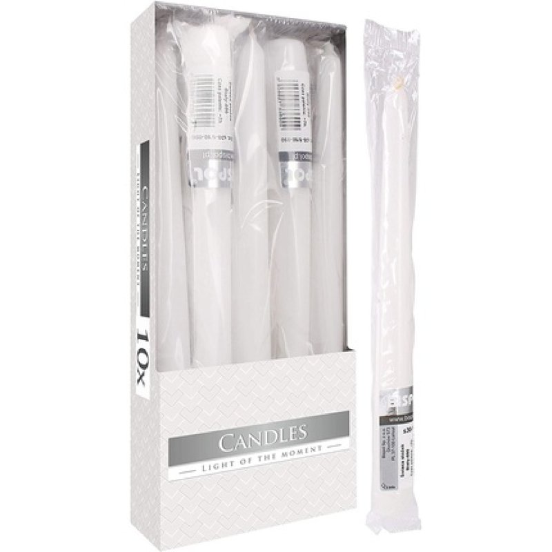 Bispol Taper Candles 245/23 - White