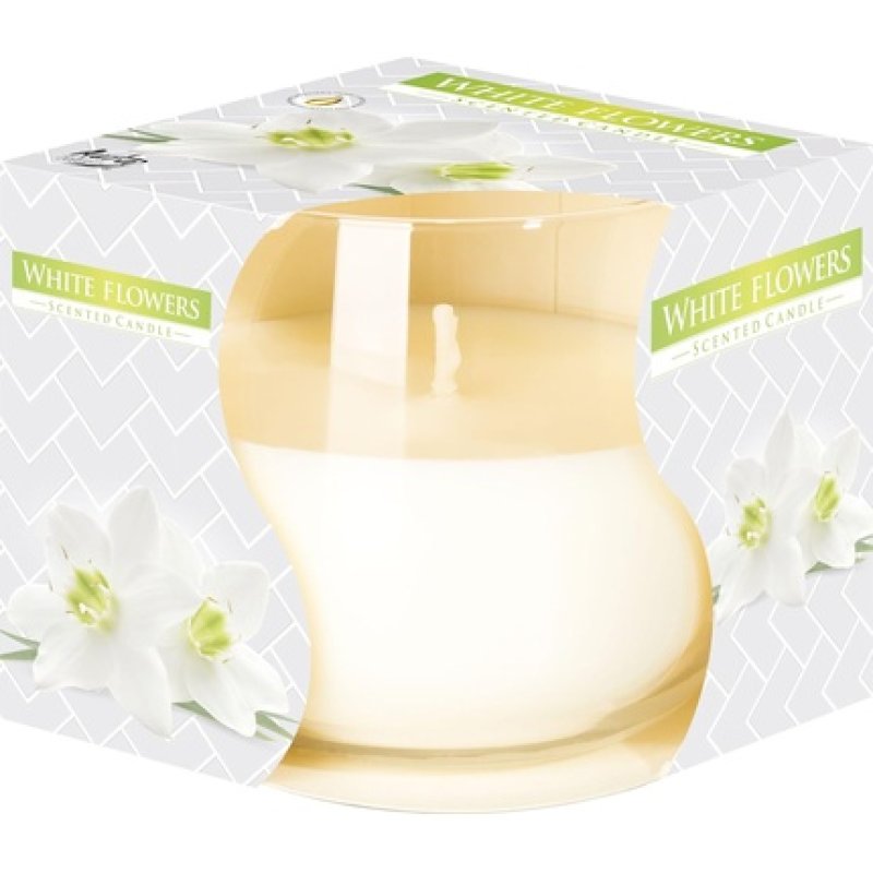 Cosy & Trendy Ct Scented Candle Glass White Flowers 8x7cm