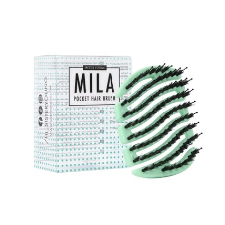 Sister Young Mila Pocket Fresh Mint Bv - Mini Brush With Boar Bristle Green
