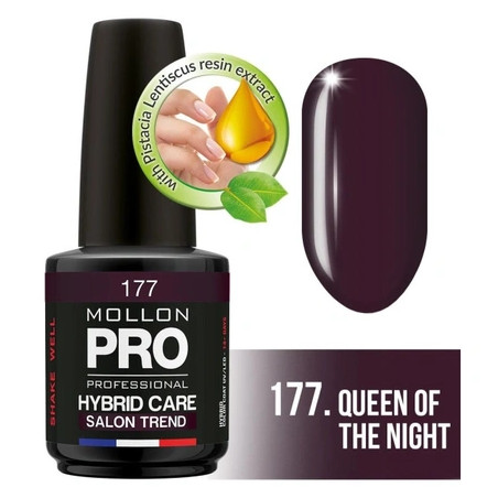 Mollon Pro Mol Hybrid Shine 177 - Semi-Permanent Nail Polish, 15 Ml