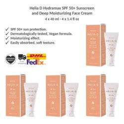Helia-D Hydramax SPF 50 Sunscreen and Deep Moisturizing Face Cream 40ml - Pack of 4