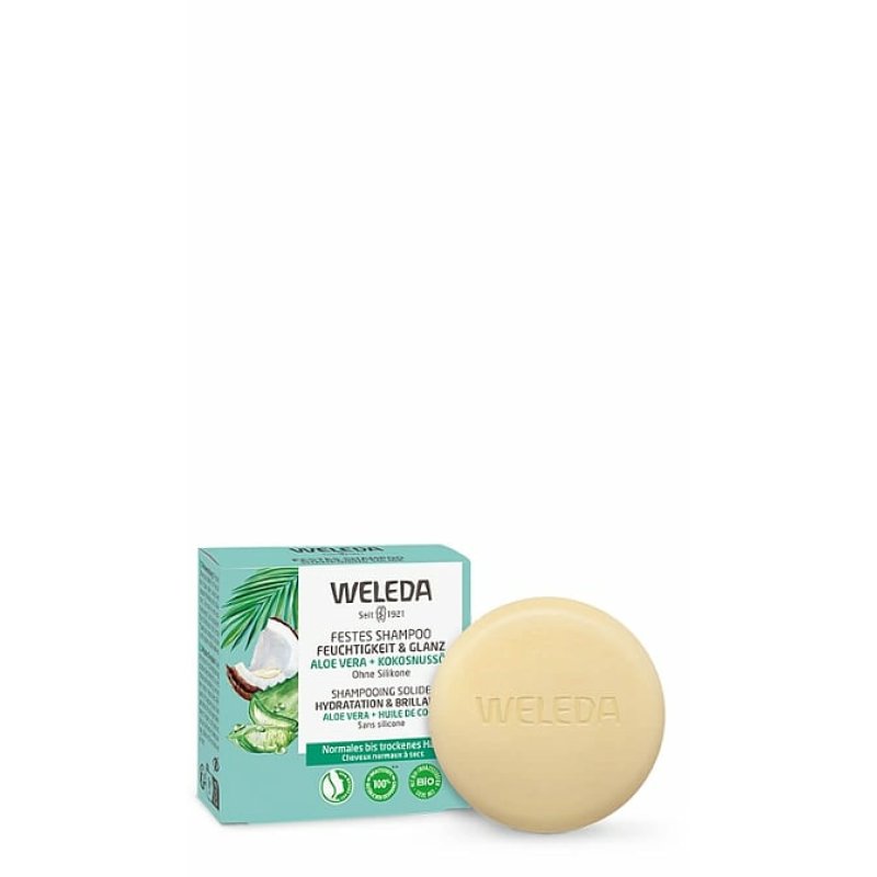 Weleda Organic Solid Shampoo Moisture & Shine Natural Cosmetics Hair Care Soap