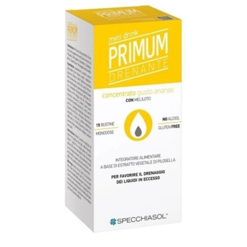 Specchiasol Mini Drink Premium Pineapple Draining Supplement 15 Sachets