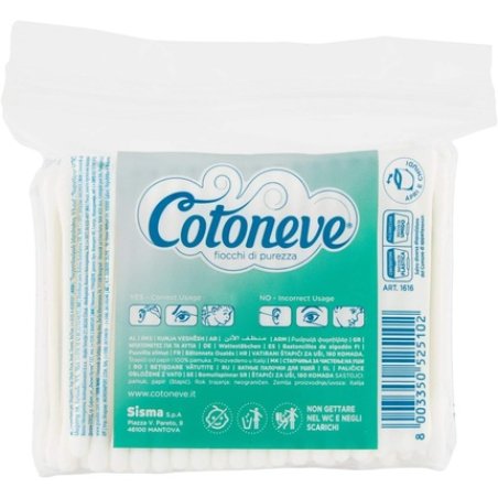 Cotoneve Set of 200 Cotton Sticks - White