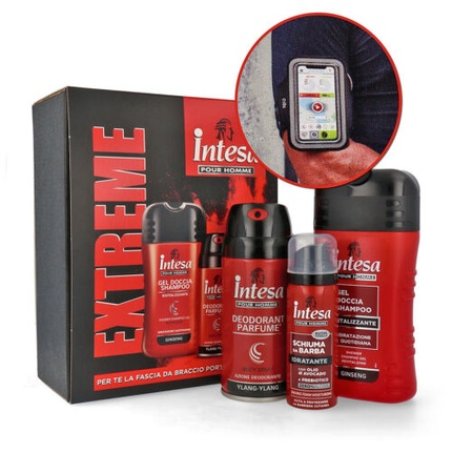 Intesa Homme Extreme Gift Set Deodorant Shower Gel Shaving Foam Bracelet